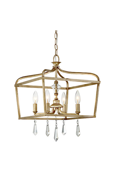RONİSU AYDINLATMA Lorel Kafesli Kristal Taşlı Sarkıt Retro Avize LRL-4447-582