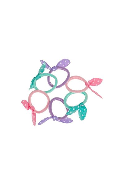 OEM Set 6 buc elastice de păr pentru fete cu buline, multicolore, coafuri vesele