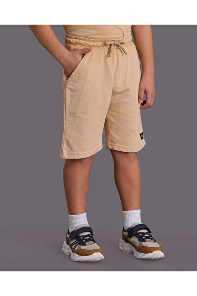 REDTAG Boys Beige Active Shorts