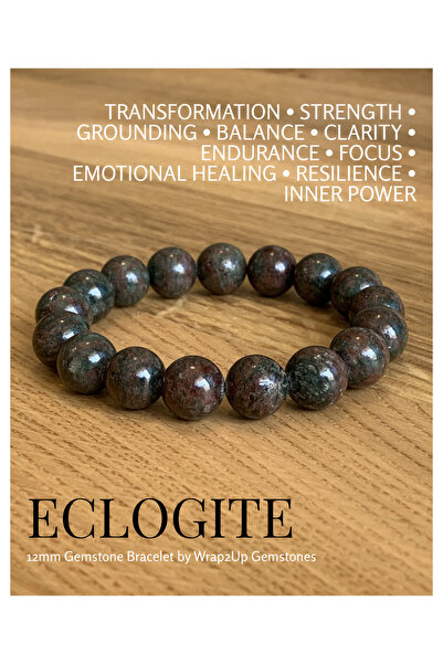 Wrap2Up ECLOGITE 12mm GEMSTONE BRACELET