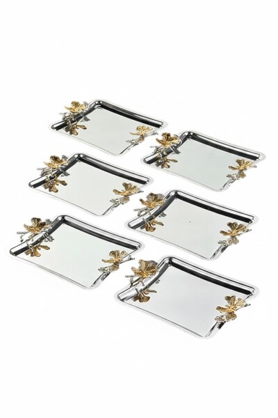 Simply Now Elegante Square Duo Volo Prezioso صينية تقديم الخطوبة من الكروم ال...