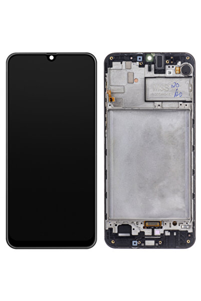 Samsung Дисплей с тъчскрийн за Galaxy M21 M215/ M30s M307, с рамка, черен, Се...