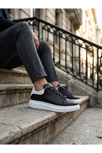 shot night Men's Genuine Leather Sneaker Shoes