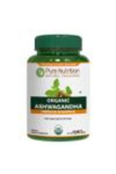 Pure Nutrition Organic Ashwagandha Tablets - 600 mg | 120 Count | USDA Organi...