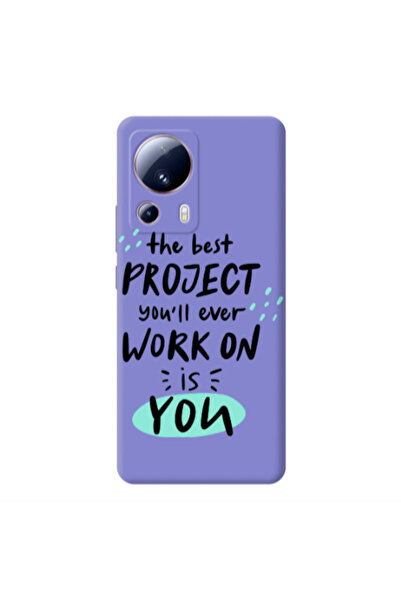 Other Xiaomi Mi 13 Lite The Best Project Purple Colored Silicone TPU Θήκη