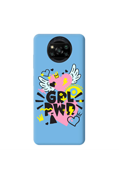 Other Xiaomi Poco X3 /X3 Pro Grl Pwr Blue Colored Silicone TPU Θήκη