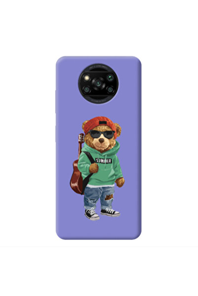 Other Xiaomi Poco X3 /X3 Pro Summer Tedy Purple Colored Silicone TPU Θήκη