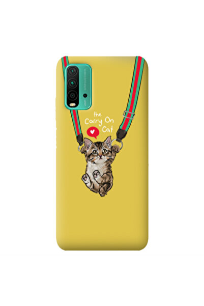 Other Xiaomi Poco M3 Swinging cat Yellow Colored Silicone TPU Θήκη