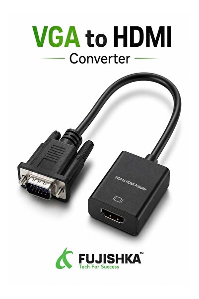 FUJISHKA VGA to HDMI Converter with Integrated Audio Support: Seamlessly Conn...