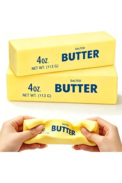 ZeeSquare 2 Pcs Butter Squishies Toys for Kids, Slow Rising Squishy Butter St...