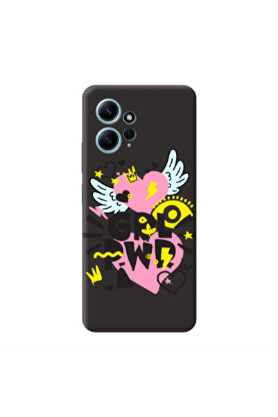 Other Xiaomi Redmi Note 12 4G Grl Pwr Black Colored Silicone TPU Θήκη