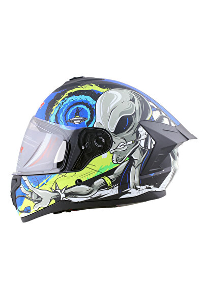NCR KASK KAPALI M70 ECE SERTİFİKALI-UZAYLI MAVİ SARI