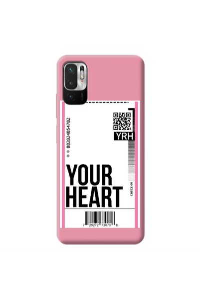 Other Xiaomi Redmi Note 10 Pro 5G Your Heart YRH Pink Colored Silicone TPU Θήκη
