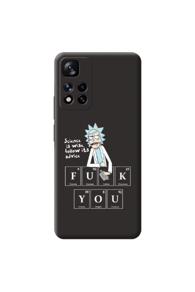 Other Xiaomi Redmi Note 11 Pro 5G Rick Scince is wise Black Colored Silicone ...