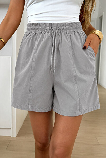 COOL TARZ Women's Linen Textured 100% Cotton Shorts with Elastic Waist and No...