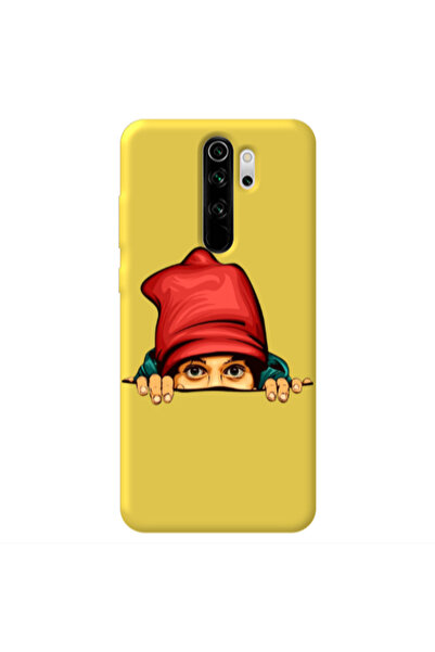 Other Xiaomi Redmi Note 8 Pro Hidden Girl Yellow Colored Silicone TPU Θήκη