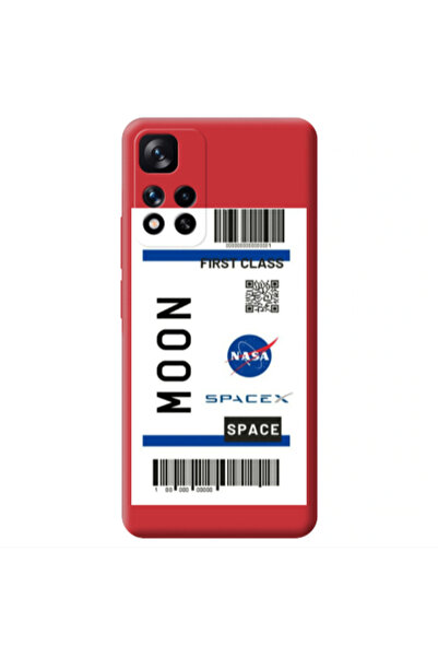 Other Xiaomi Redmi Note 11 Pro 5G Moon spacex Red Colored Silicone TPU Θήκη