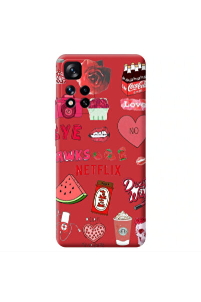 Other Xiaomi Redmi Note 11 Pro 5G pizza is my valentine Red Colored Silicone ...