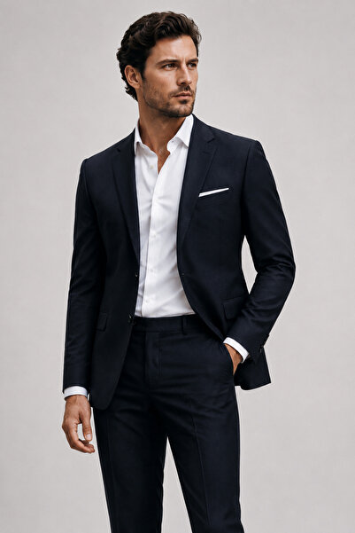 Gambocci Erkek Slim Fit İtalyan Kesim Modern Kesim Takım Elbise Ceket Pantolon
