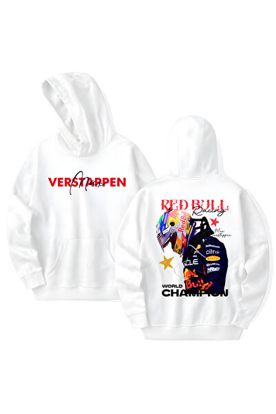 STİL-X Max Verstappen Printed Cotton Long Sleeve Hooded Sweatshirt with 3 Yarns