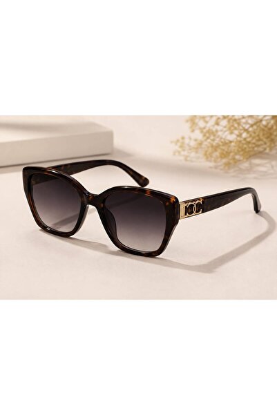 FASHION Ochelari de Soare Damă Cat Eye Maro Închis – Lentile Protecție UV400