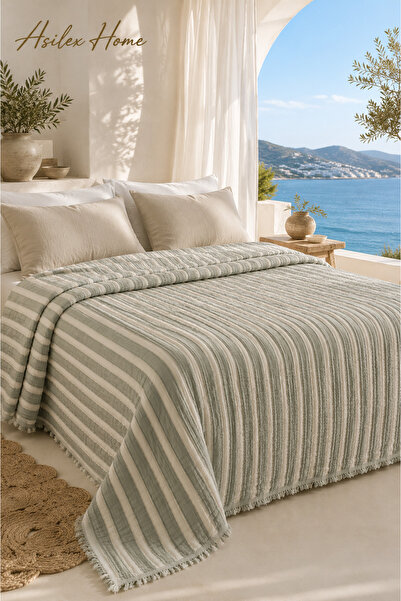 Asilex Home Collection 4 Layer Muslin Pique 210X230 cm Double Size 100% Cotto...