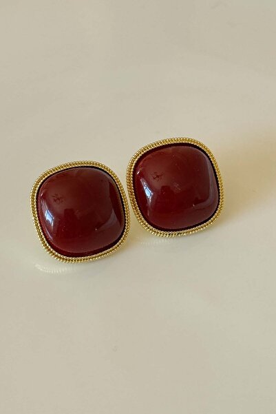 AMORE.İST STORE Renkli Kare Plak Küpe