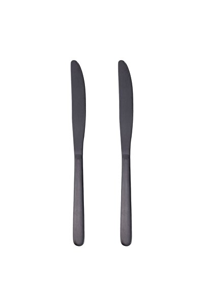 Z Store Cuțite de masă din oțel inoxidabil negru - Set de 2, 23 cm