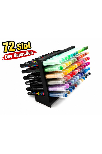 Yapı3D 🖍️ ✨   حامل أقلام بسعة 72 فتحة كبيرة الحجم 🎨 🖊️   منظم أقلام مكتبي ...