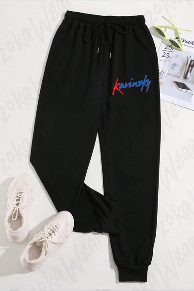 ZOKAWEAR Unisex Kavinsky Logo Printed Sweatpants