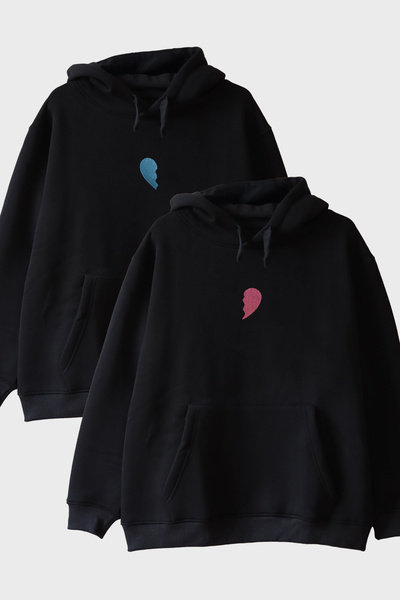 NUUGG Half Heart Design Couple Combination T-Shirt - Valentine's Day Gift