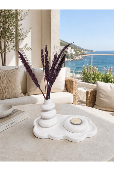 Gizem Design Products Dekoratif Vazo Mumluk Seti | Modern İskandinav Bohem Sa...