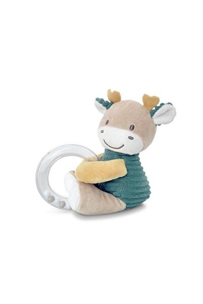 Lorelli Toys Плюшена играчка, Син елен, 11 см, със звънче и топчета-дрънкалки...