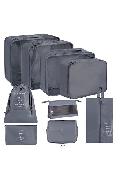 choice2 9PCS Grey 7/8/9-piece Set Travel Storage Bags,Digital Toiletries Shoe...