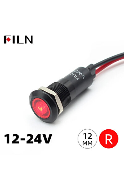 Choice مؤشر إشارة LED معدني FL1A-12FW-1-BR12V بقطر 12 مم، يعمل بجهد 12 فولت، ...