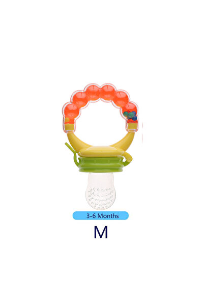 Choice6 Oranger-M Baby Fruit Feeder Pacifier, Silicone Baby Food Feeder for T...