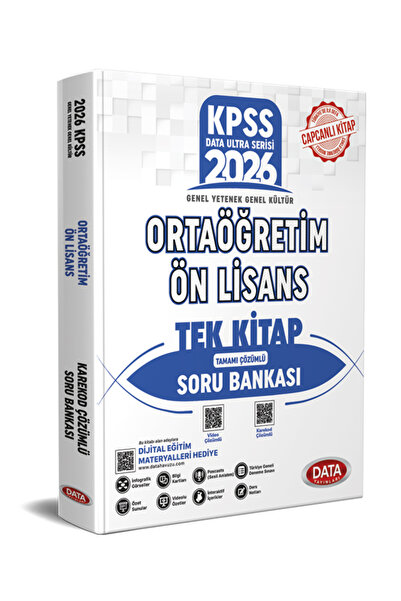 Data Yayınları 2026 KPSS Genel Yetenek - Genel Kültür Tek Kitap Ortaöğretim Ö...