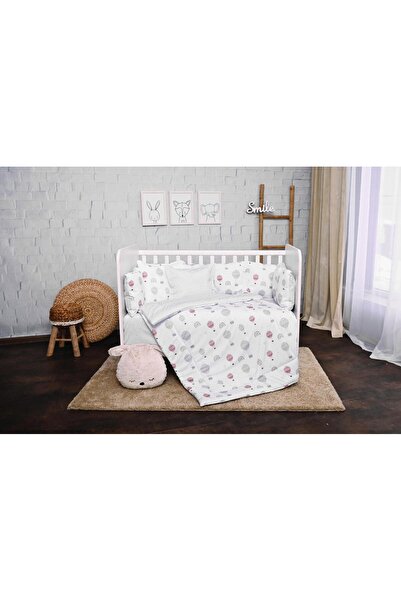 LORELLİ Set lenjerie pat 7 piese, Lily, bumbac ranforce, Grey Ballons