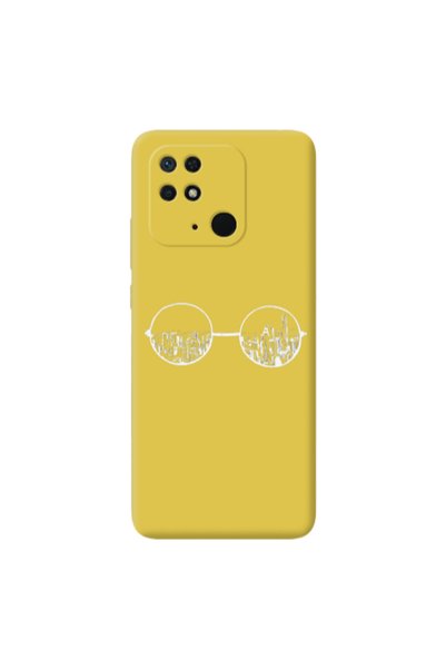 Other Xiaomi Redmi 10C Sunglasses Yellow Colored Silicone TPU Θήκη