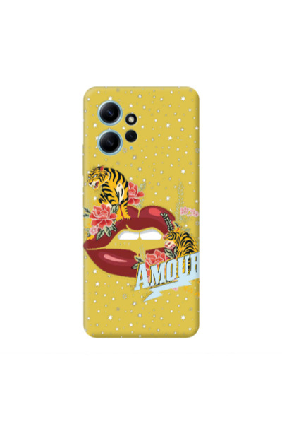 Other Xiaomi Redmi Note 12 4G Amour Yellow Colored Silicone TPU Θήκη