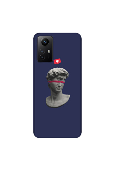 Other Xiaomi Redmi Note 12s Half statue Dark blue Colored Silicone TPU Θήκη
