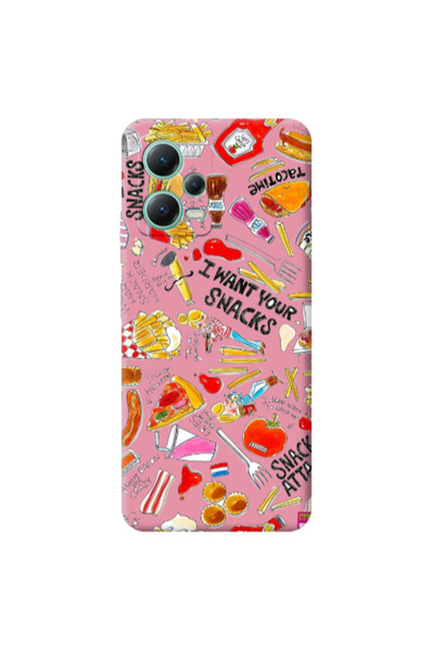 Other Xiaomi Redmi Note 12 Pro 5G Snack attack Pink Colored Silicone TPU Θήκη