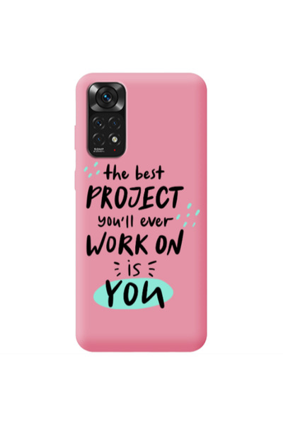 Other Xiaomi Redmi Note 11 4G The Best Project Pink Colored Silicone TPU Θήκη