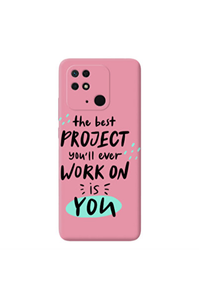 Other Xiaomi Redmi 10C The Best Project Pink Colored Silicone TPU Θήκη