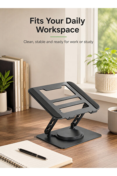 Yoawllty Universal Rotatable Laptop Cooling Stand, Portable Fold Heightening ...