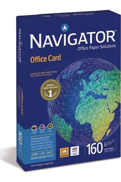 NAVIGATOR Χαρτί εκτύπωσης καρτών γραφείου Α4 160γρ./τ.μ. 250 φύλλα