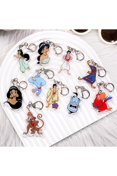 Choice8 5 cm 11 1/10Pcs Disney Aladin And The Magic Lamp Acrylic Keychain Bag...