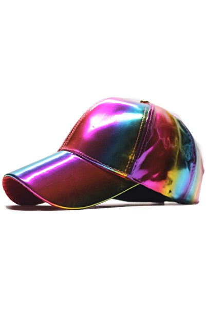 Choice4 Adjustable Colorful red Colorful patent leather baseball cap, unisex ...