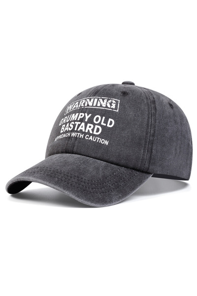 Choice4 Adjustable Dark Grey Letter printed baseball cap, daily leisure trave...