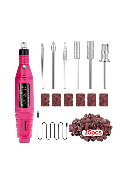 Choice10 DUTRIEUX Red Pro Nail Sander Set Electric Nail Drill Machine Grindin...